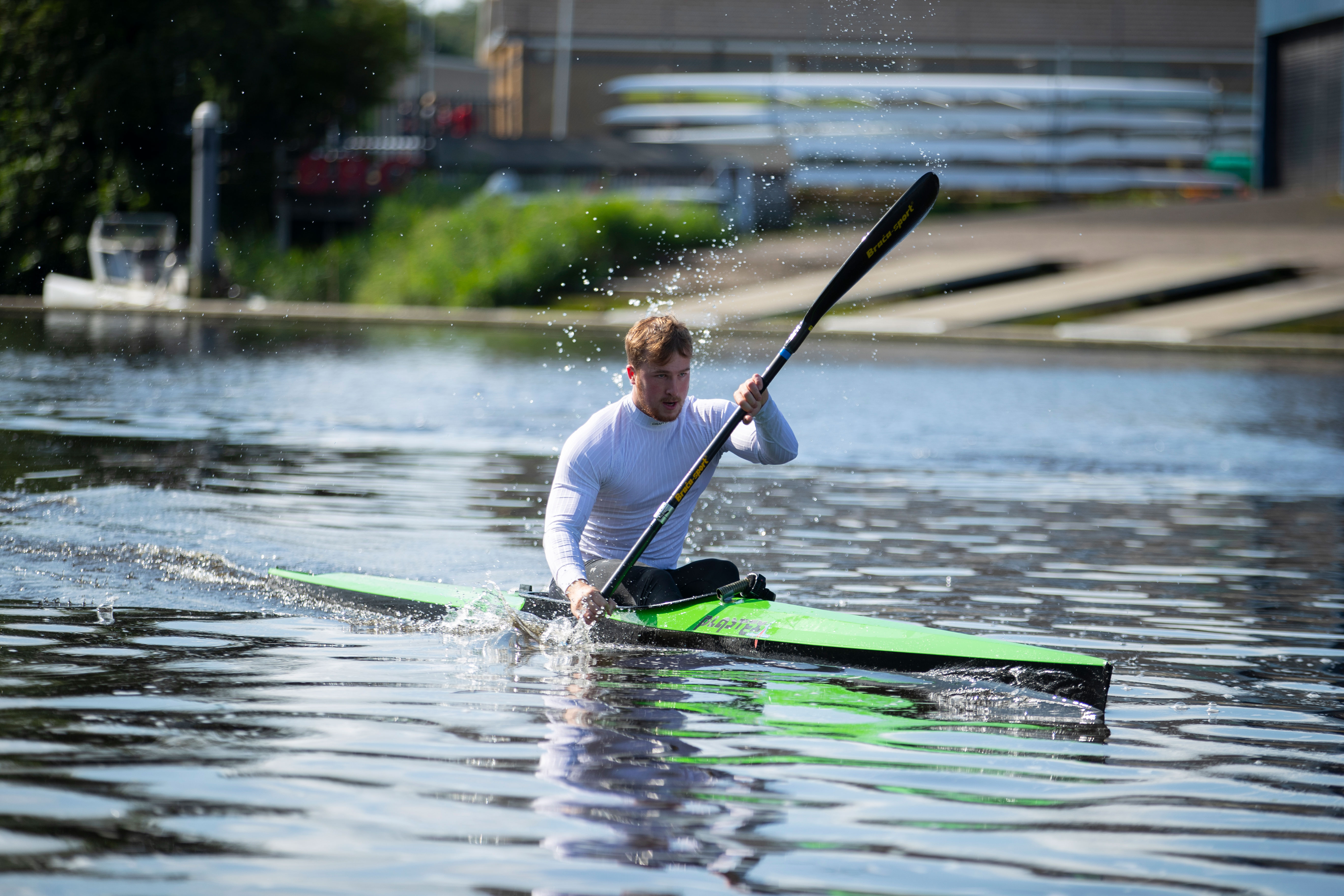 Canoeist on the water